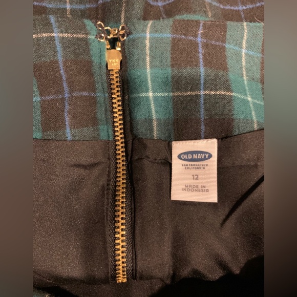 Old Navy blue and green plaid mini skirt size 12 - Picture 3 of 3